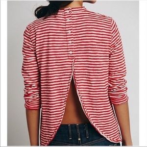 Free people open back top